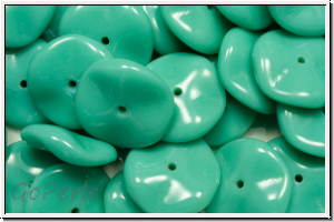 Ripple-Beads, 12mm, turquoise, op., 12 Stk.