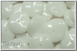 Ripple-Beads, 12mm, white, alabaster, 12 Stk.