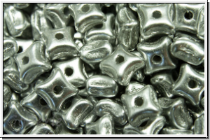 Orion-Beads, 3x5mm, silver, met., satin, 50 Stk.