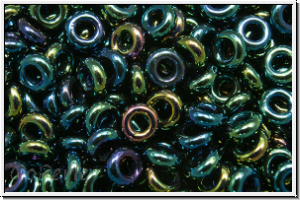 TN-08-0084, TOHO Demi Rounds, 3,1x1,2mm, green/brown, met., iris., 5g