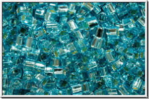 TCS-15-0023, TOHO Cubes, 1,5mm, aqua, trans., silver-ld., 5g