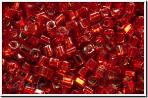 TCS-15-0025c, TOHO Cubes, 1,5mm, ruby, trans., silver-ld., 5g