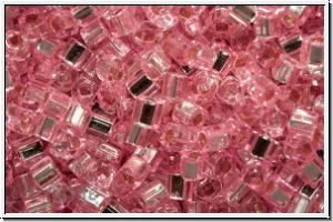 TCS-15-0038, TOHO Cubes, 1,5mm, pink, trans., silver-ld., 5g