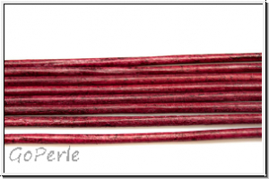 Lederband, 1,3mm, rund, garnet, Ziege, Lnge 1 m