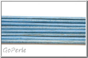 Lederband, 1,3mm, rund, light blue, Ziege, Lnge 1 m