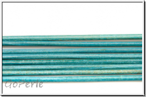 Lederband, 1,3mm, rund, turquoise, Ziege, Lnge 1 m