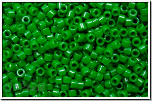 DB0655, MIYUKI Delica, 11/0, green, kelly (dyed), op., 5g