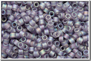 DB0870, MIYUKI Delica, 11/0, amethyst, lt., trans., matte, AB, 5g