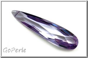 Kristallschliffperle, teardrop, 9x36mm, lavender, trans., 1 Stk.