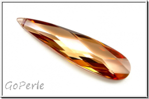 Kristallschliffperle, teardrop, 9x36mm, champagne, trans., 1 Stk.