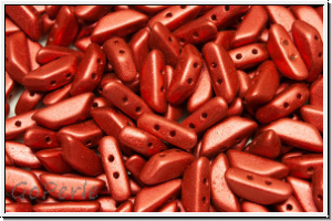 TINOS PAR PUCA, 10x4mm, lava red, met., satin, 25 Stk.