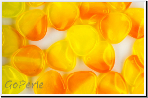 Rose Petals, 14x13mm, yellow/orange, opal, 10 Stk.