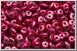 SD-23980-24207, SuperDuo Beads, black, op., metalust, hot pink, 10g