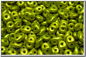 SD-23980-24210, SuperDuo Beads, black, op., metalust, electric green, 10g