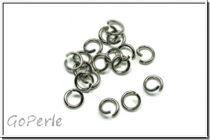 Biegeringe, 6,0x1,0mm, antiksilberfb., Edelstahl, 10 Stk.