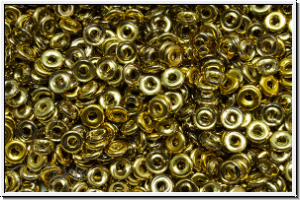 OBD-00030-26441, O-Beads, crystal, trans., half brass, 5 g