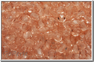 Bhm. Glasschliffperle, feuerpol., 3mm, rosaline, trans., 50 Stk.