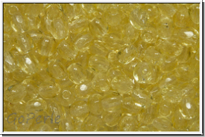 Bhm. Glasschliffperle, feuerpol., 3mm, jonquil, lt., trans., 50 Stk.