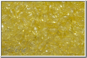 Bhm. Glasschliffperle, feuerpol., 3mm, jonquil, trans., 50 Stk.