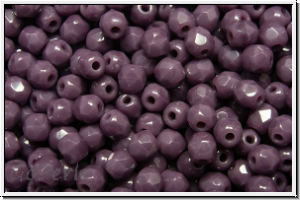 Bhm. Glasschliffperle, feuerpol., 3mm, lavender, darkest, op., 50 Stk.