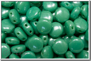 DiscDuo-Beads, 6mm, turquoise, op., luster, 25 Stk.