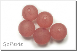 Acryl-Perle, rund, 14mm, vintage rose, matte, 5 Stk.