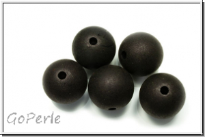 Acryl-Perle, rund, 14mm, black, matte, 5 Stk.