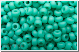 RR-11-0412f, MIYUKI Rocailles, 11/0, turquoise, op., matte, 10g