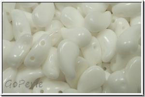 ZoliDuo-Beads, 5x8mm, left, white, op., 25 Stk.