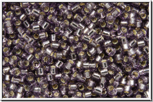 DB1205, MIYUKI Delica, 11/0, amethyst, lt., trans., silver-ld., 5g