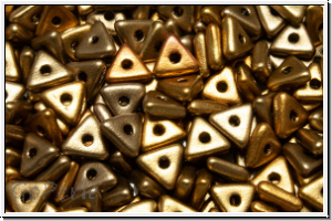 Tri-Beads, 4mm, bronze, met., satin, iris., 100 Stk.