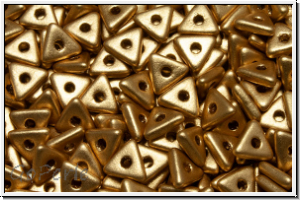 Tri-Beads, 4mm, gold, met., satin, 100 Stk.