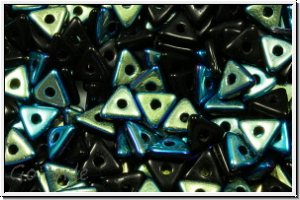 Tri-Beads, 4mm, black, op., AB, 100 Stk.