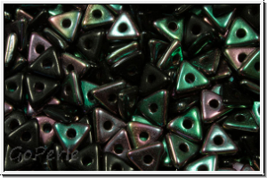 Tri-Beads, 4mm, black, op., half copper luster, 100 Stk.