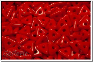 Tri-Beads, 4mm, red, op., 100 Stk.