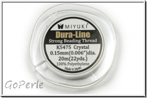 Dura-Line, Fdelgarn, MIYUKI, 0,15mm, crystal, 20m