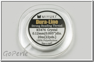 Dura-Line, Fdelgarn, MIYUKI, 0,12mm, crystal, 20m