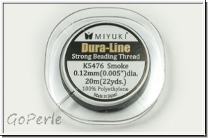 Dura-Line, Fdelgarn, MIYUKI, 0,12mm, smoke, 20m