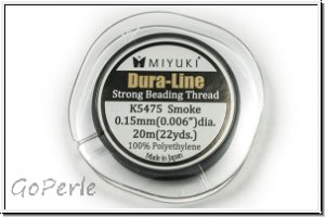 Dura-Line, Fdelgarn, MIYUKI, 0,15mm, smoke, 20m