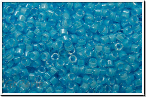 DB2039, MIYUKI Delica, 11/0, crystal, trans., luminous ocean blue-ld., 5g