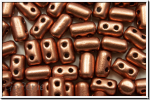 RUL-00030-01780, Rulla Beads, 3x5mm, copper, med., met., satin, 100 Stk. (ca. 11 g)