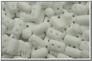 RUL-03000-84110, Rulla Beads, 3x5mm, white, op., matte, 100 Stk. (ca. 11 g)