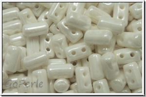 RUL-03000-14400, Rulla Beads, 3x5mm, white, op., luster, 100 Stk. (ca. 11 g)