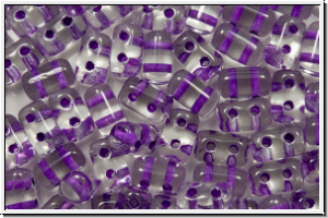 RUL-00030-44829, Rulla Beads, 3x5mm, crystal, trans., dk. purple-ld., 100 Stk. (ca. 11 g)