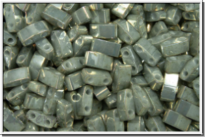 HTL-1865, MIYUKI Half Tila Beads, grey, smoke, op., luster, 5g