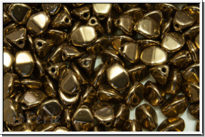 PB-23980-90215, Pinch Beads, 5x3mm, 24kt goldbronze, met., 65 Stk.