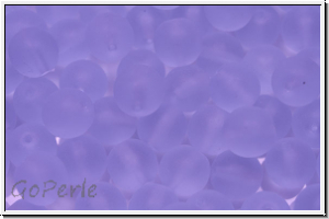 bhm. Glasperle, rund, 8mm, violet, lt., trans., matte, 10 Stk.