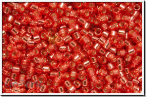 DB2159, MIYUKI Delica, 11/0, cranberry, lt., trans., silver-ld., duracoat, 5g