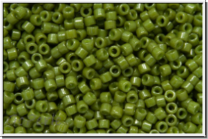 DB2357, MIYUKI Delica, 11/0, green, army, op., duracoat, 5g