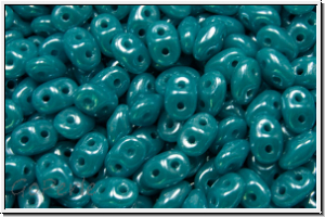 SD-63900-14400, SuperDuo Beads, turquoise, dk., op., luster, 10g